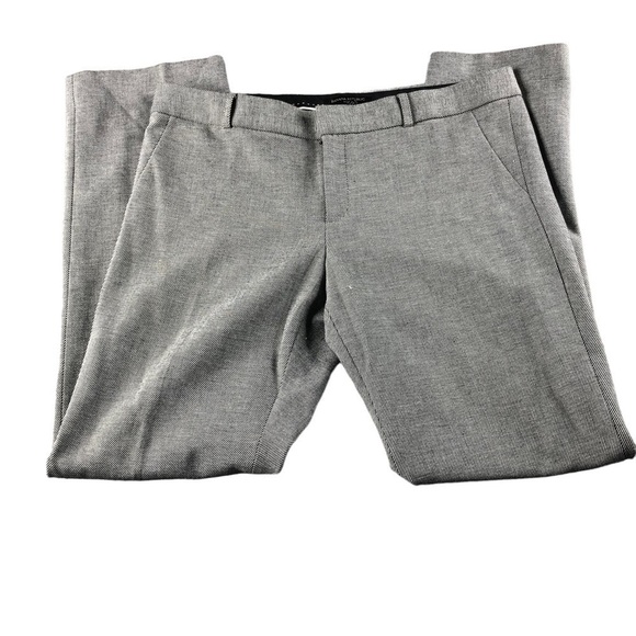 Banana Republic Sloan Herringbone Stretch Career Trousers, Gray White - Picture 1 of 11
